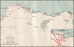 Map: CYRENAICA AND THE WESTERN DESERT, 1941