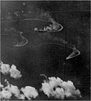 JAPANESE FLEET UNDER ATTACK by aircraft from carriers operating west of the Marianas