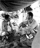 CAPTURED ENEMY SOLDIER BEING QUESTIONED at Aitape