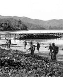 CAPE SANSAPOR; note jetty projecting out from shore