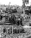 WATER SUPPLY POINT set up near a beach on Leyte, 21 October