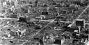 destruction of buildings by incendiary bombs in Osaka