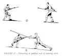 FIGURE 37.--Thrusting at padded end of training stick