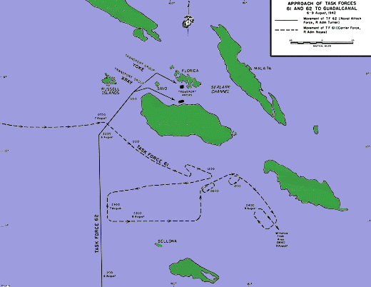 Guadalcanal Campaign Map