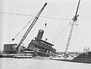 Pontoon Crane in Action at Port Lyautey