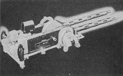 Gun mount adapter carrying two caliber .30 BAM guns.