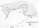 Figure 134--Radar blind zones near irregular shore line
